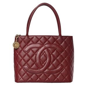 Chanel Bordeaux Caviar Leather Medallion Tote Ghw Tote Bag (Authentic